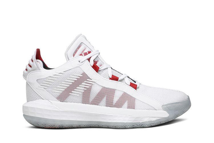 Adidas Dame 6 'Scarlet' — Cloud White/Scarlet/Core Black