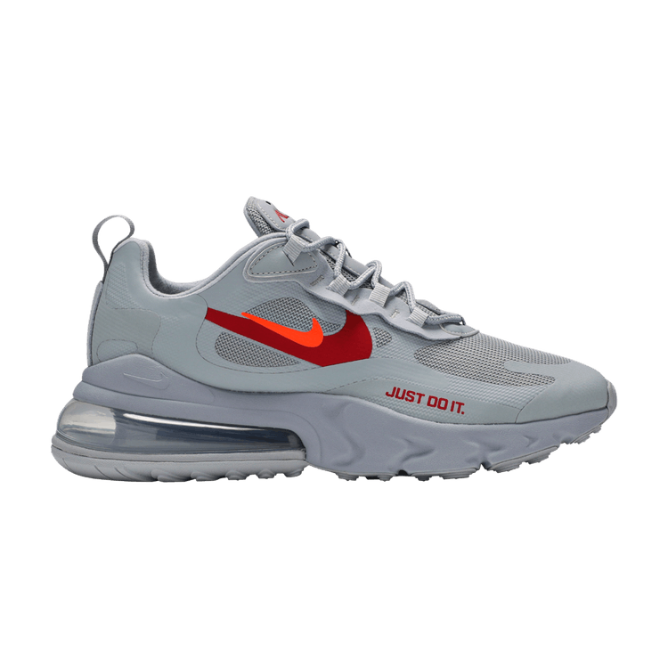 Nike Air Max 270 React 'Just Do It - Wolf Grey' — Wolf Grey/Hyper Crimson/University Red