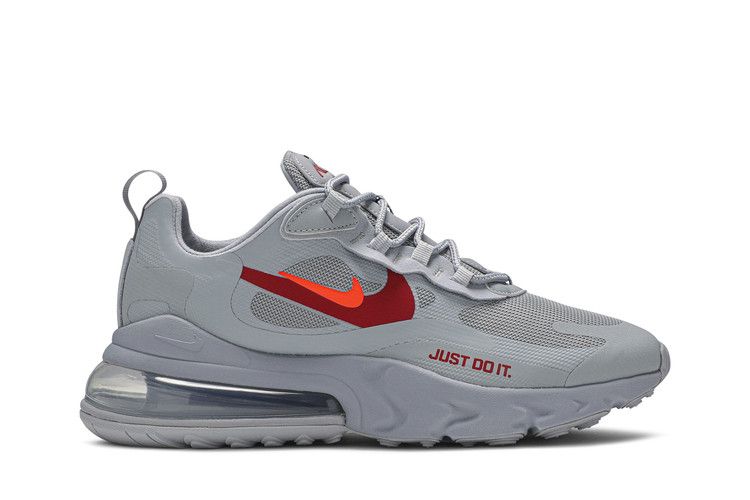 Nike Air Max 270 React 'Just Do It - Wolf Grey' — Wolf Grey/Hyper Crimson/University Red (2)