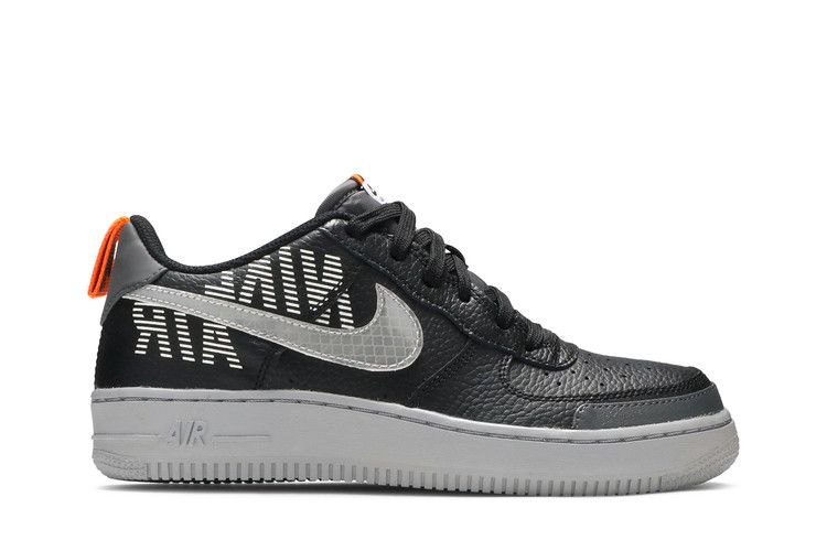 Nike Air Force 1 LV8 2 GS 'Under Construction - Black' — Black/Dark Grey/Total Orange/Wolf Grey (2)
