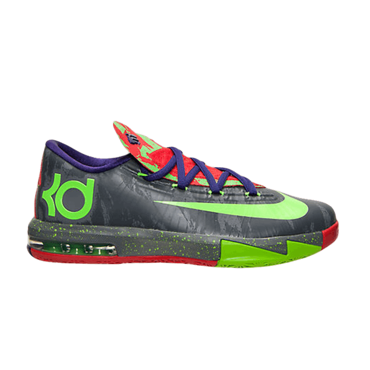 Nike KD 6 GS 'Energy' — Cool Grey/Electric Green-Bright Crimson