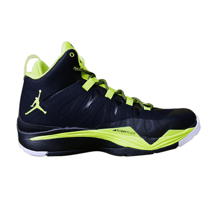 Air Jordan Super.Fly 2 'Black Venom Green' — Black/Venom Green/White