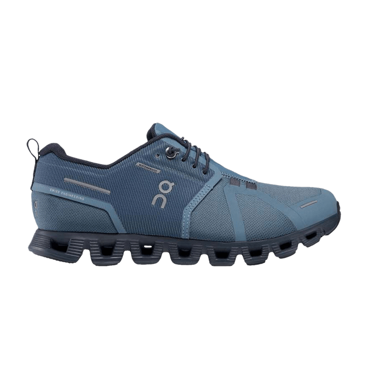 ON Wmns Cloud 5 Waterproof 'Metal Navy' — Metal/Navy