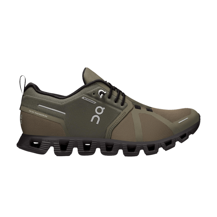 ON Wmns Cloud 5 Waterproof 'Olive Black' — Olive/Black