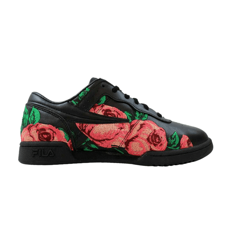 Fila Wmns Original Fitness Embroidery 'Black Dark Flower' — Black/Dark Flower
