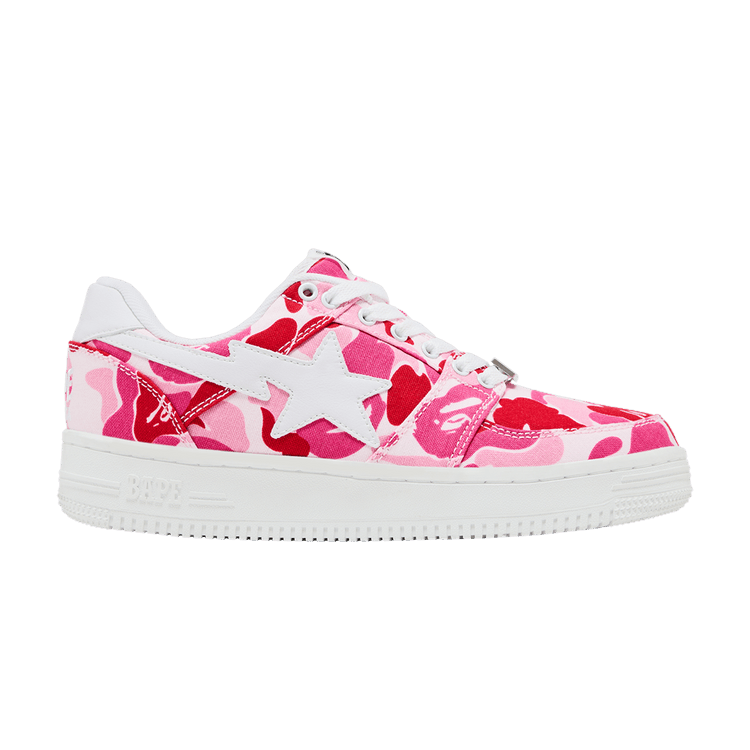 Bapesta Low 'Pink ABC Camo' — Pink/Red/White
