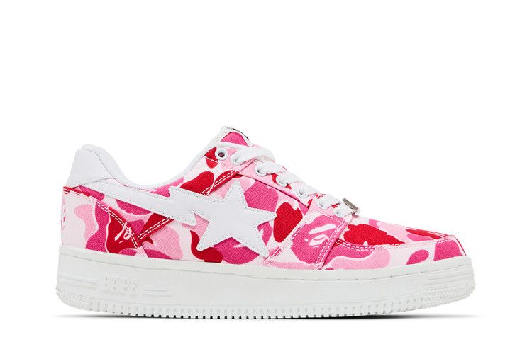 Bapesta Low 'Pink ABC Camo' — Pink/Red/White