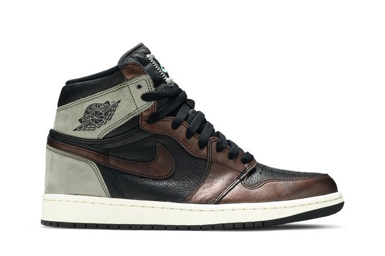 Air Jordan 1 Retro High OG 'Patina' — Black/Light Army/Sail/Fresh Mint