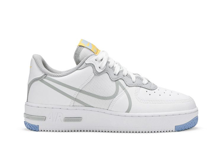 Nike Air Force 1 React 'Smoke Grey Gold' — White/Light Smoke Grey/University Gold (2)