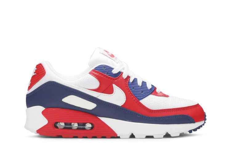 Nike Air Max 90 'USA 2020' — White/Obsidian/University Red/White (2)