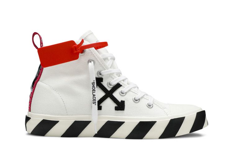 Off-White Vulc Sneaker Mid 'White Black' — White/Black/White
