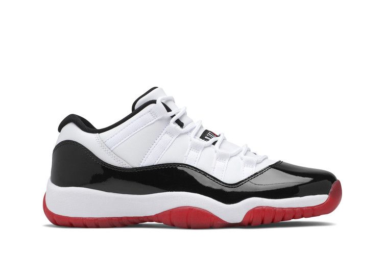 Air Jordan 11 Retro Low GS 'Concord-Bred' — White/University Red/Black/True Red