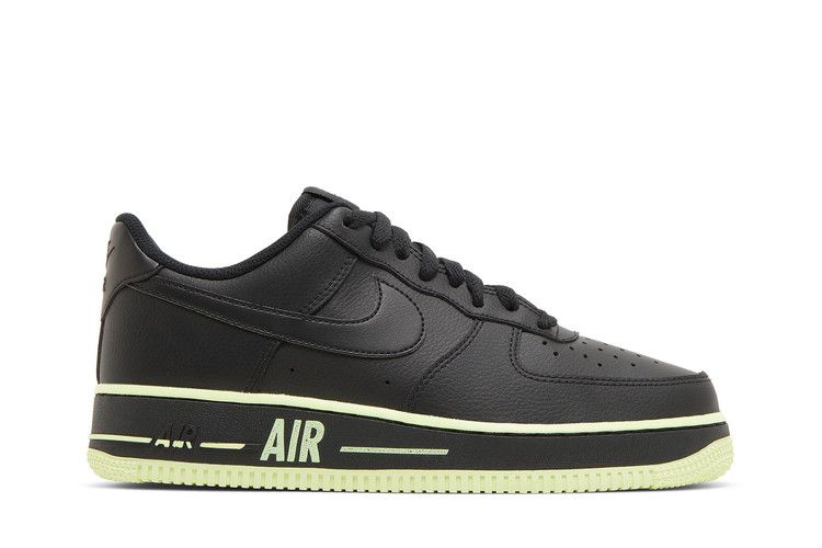 Nike Air Force 1 Low 'Ribbon - Volt' — Black/Black/Barely Volt (2)