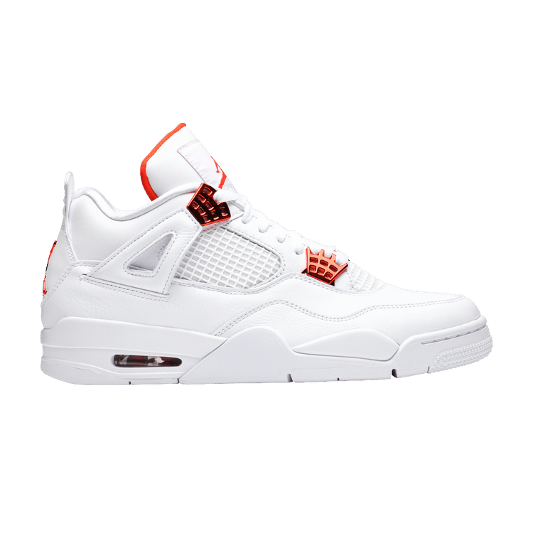 Air Jordan 4 Retro 'Orange Metallic' — White/Total Orange/Metallic Silver