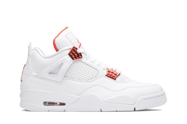 Air Jordan 4 Retro 'Orange Metallic' — White/Total Orange/Metallic Silver