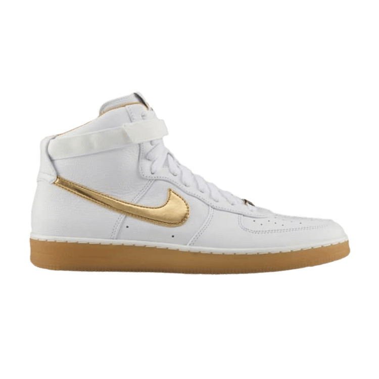 Nike Air Force 1 Downtown High Premium 'White Metallic Gold' — White/Metallic Gold