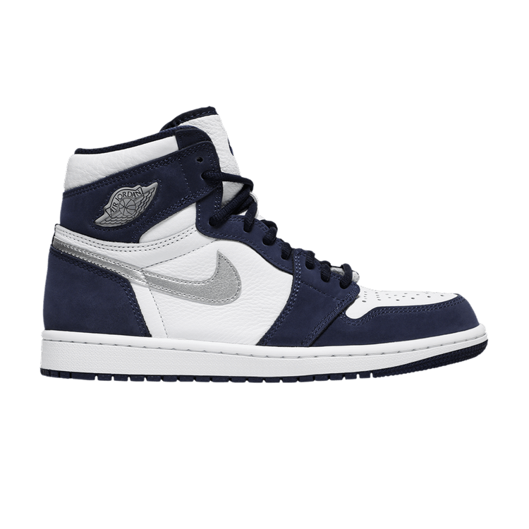 Air Jordan 1 Retro High CO.JP 'Midnight Navy' 2020 — White/Midnight Navy/Metallic Silver