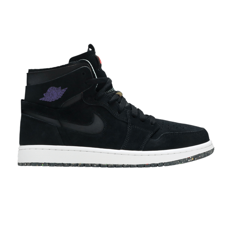 Air Jordan 1 High Zoom Comfort 'Court Black' — Black/Court Purple/Hot Punch/Green Glow