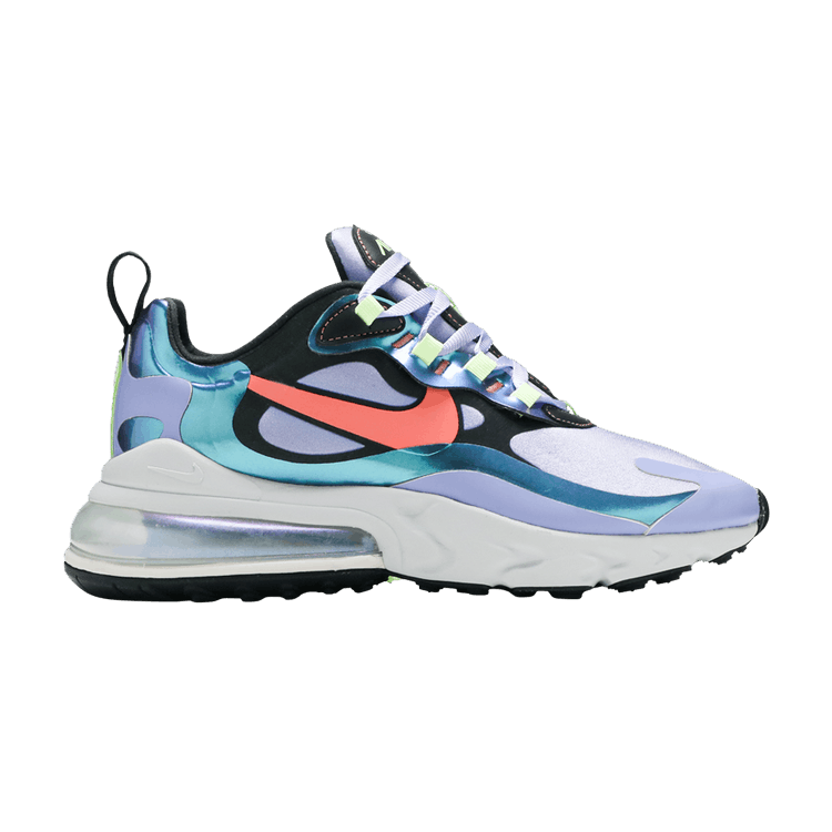 Nike Wmns Air Max 270 React 'Light Thistle Sunblush' — Dark Smoke Grey/Light Thistle/Vast Grey/Sunblush