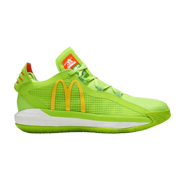 McDonald's x adidas Dame 6 'Dame Sauce' — Semi Solar Slime/Solar Orange/Team Rave Green