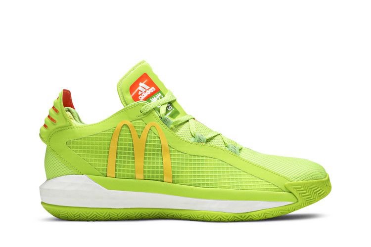 McDonald's x adidas Dame 6 'Dame Sauce' — Semi Solar Slime/Solar Orange/Team Rave Green