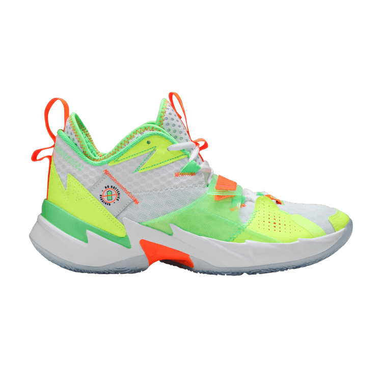 Air Jordan Why Not Zer0.3 'Splash Zone' — White/Volt/Total Orange/Rage Green