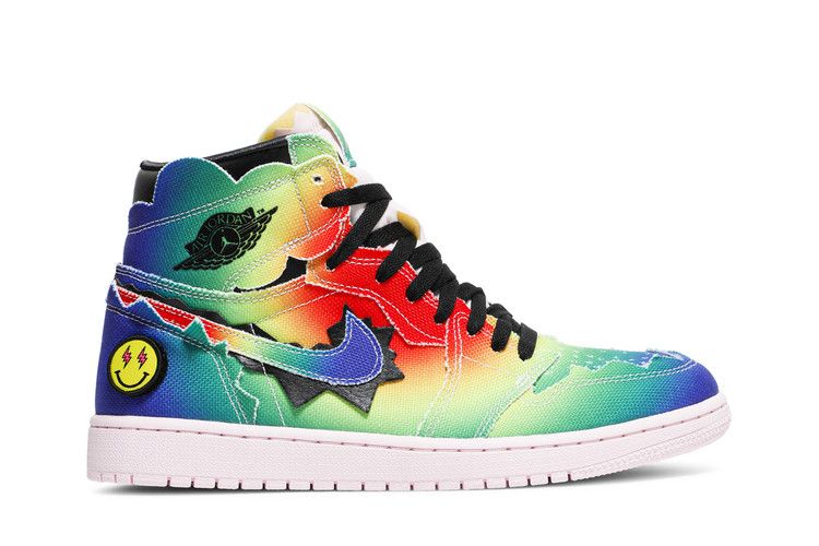 J. Balvin x Air Jordan 1 Retro OG High 'Colores Y Vibras' — Multi-Color/Black/Pink Foam/Multi-Color