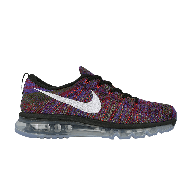 Nike Air Max Flyknit 'Multicolor' — Black/White-Medium Blue-Team Red