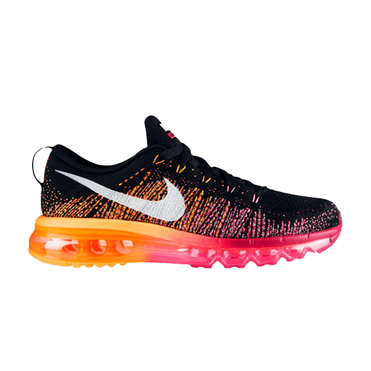 Nike Wmns Flyknit Air Max 'Multi-Color' — Black/Sail-Bright Magenta-Atomic Orange
