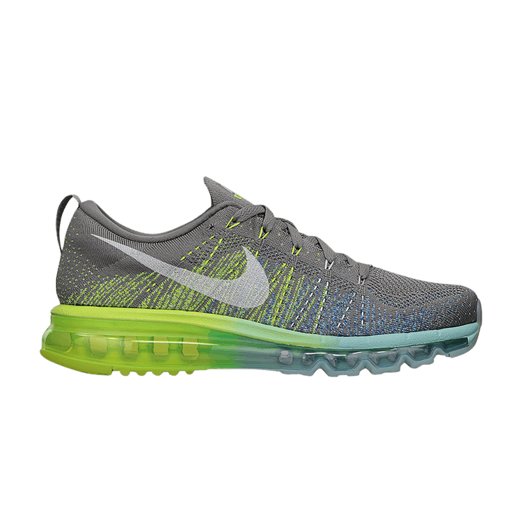 Nike Wmns Flyknit Air Max 'Light Charcoal Volt' — Light Charcoal/Sail/Volt/Glacier Ice