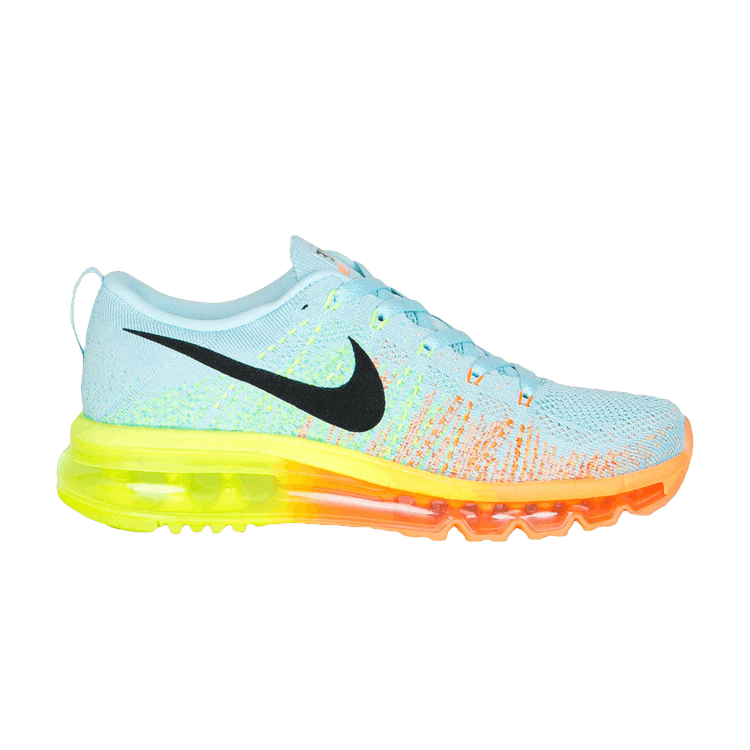 Nike Wmns Flyknit Air Max 'Glacier Ice Orange Volt' — Glacier Ice/Black/Atomic Orange/Volt