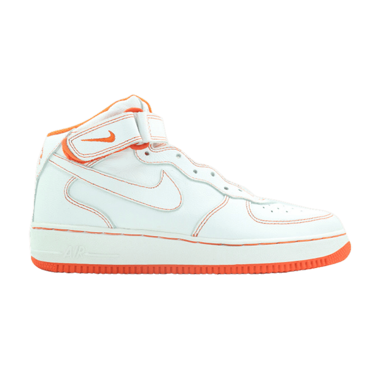 Nike Air Force 1 Mid B 'White Safety Orange' — White/White/Safety Orange