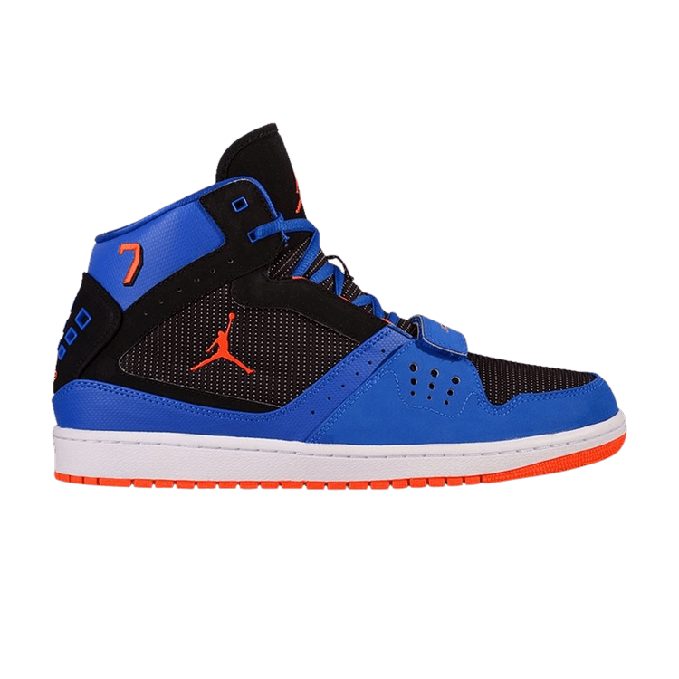 Air Jordan 1 Flight Strap 'Knicks' — Black/Team Orange/Game Royal/White