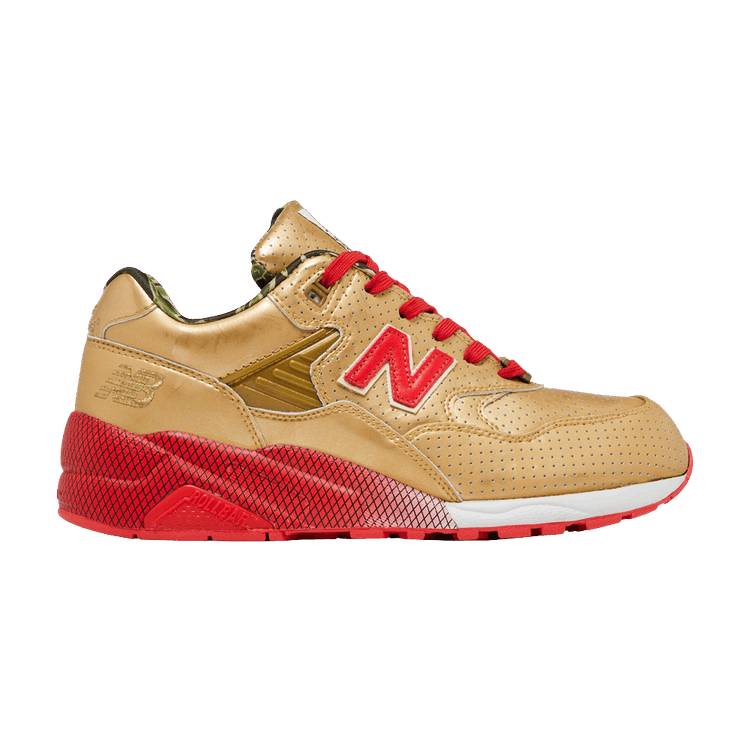 New Balance Hectic x Stussy x Undefeated x 580 'Gold Camo' — Gold/Red