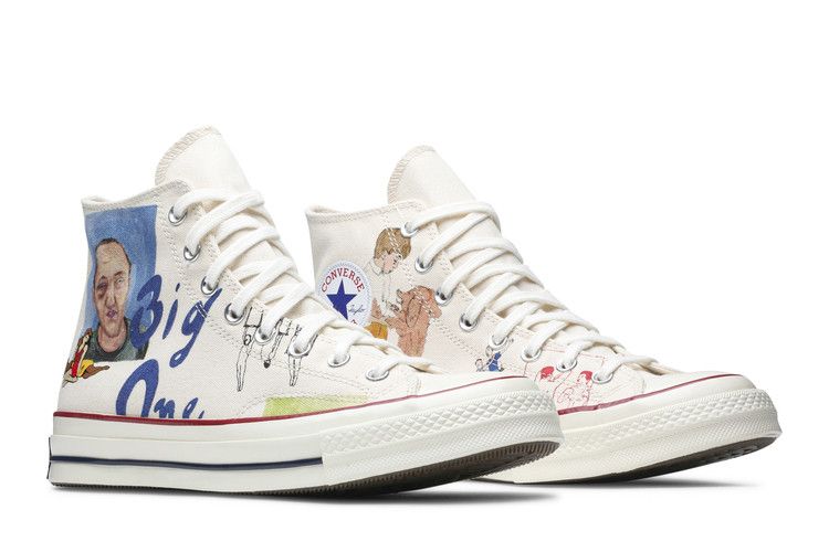Spencer McMullen x Converse Chuck Taylor All Star 70 High 'People Print' — Egret/Multi-Color/Egret