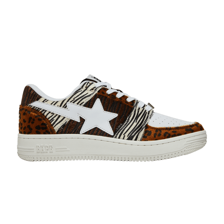 Bapesta Low M2 'Animal Mix' — White/Animal