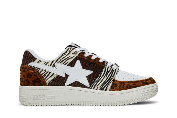 Bapesta Low M2 'Animal Mix' — White/Animal