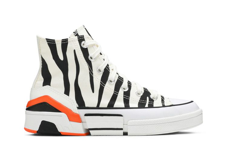 Converse Wmns CPX70 High 'Sunblocked - Zebra Print' — Egret/Black/Total Orange