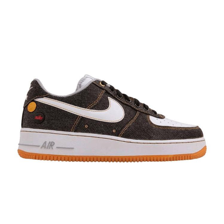 Nike Air Force 1 '07 Low 'Black Denim' — Black/White-Gum Medium Brown