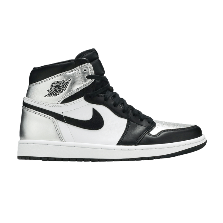 Wmns Air Jordan 1 Retro High OG 'Silver Toe' — Black/Metallic Silver/White/Black
