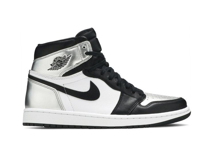 Wmns Air Jordan 1 Retro High OG 'Silver Toe' — Black/Metallic Silver/White/Black
