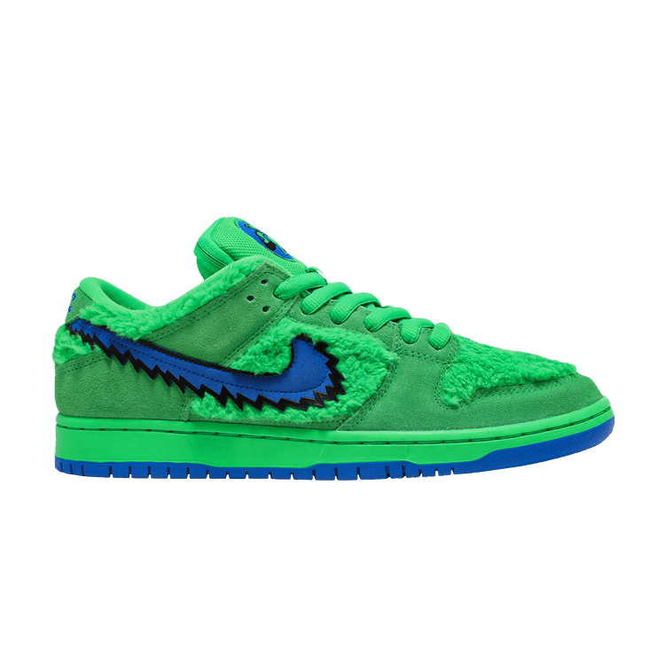 Grateful Dead x Nike Dunk Low SB 'Green Bear' — Electric Green/Game Royal/Black