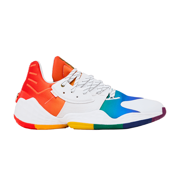 Adidas Harden Vol. 4 'Pride' — Footwear White/Gold Metallic/Solar Red