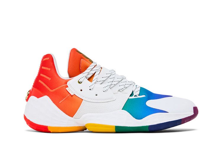 Adidas Harden Vol. 4 'Pride' — Footwear White/Gold Metallic/Solar Red