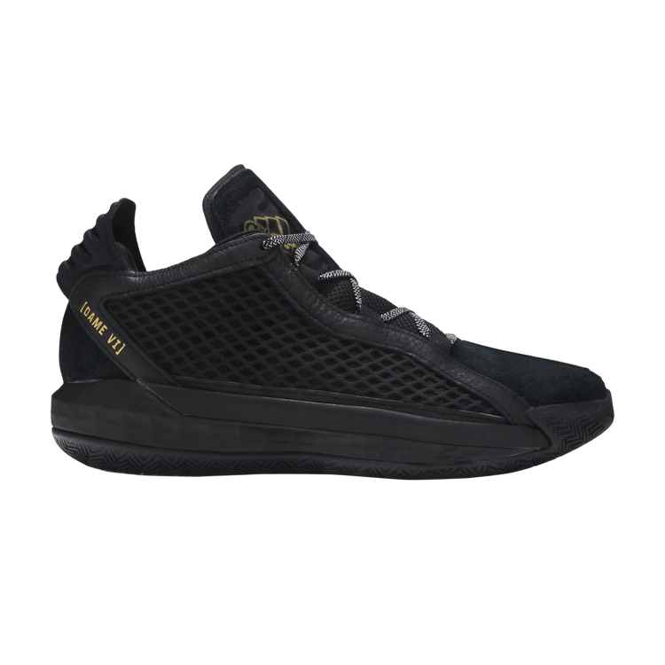adidas Dame 6 Leather 'Black Gold' — Core Black/Gold Metallic/Core Black