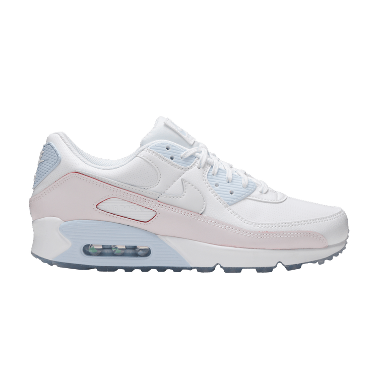 Nike Air Max 90 'DIY Flare' — White/Hydrogen Blue/Bright Crimson