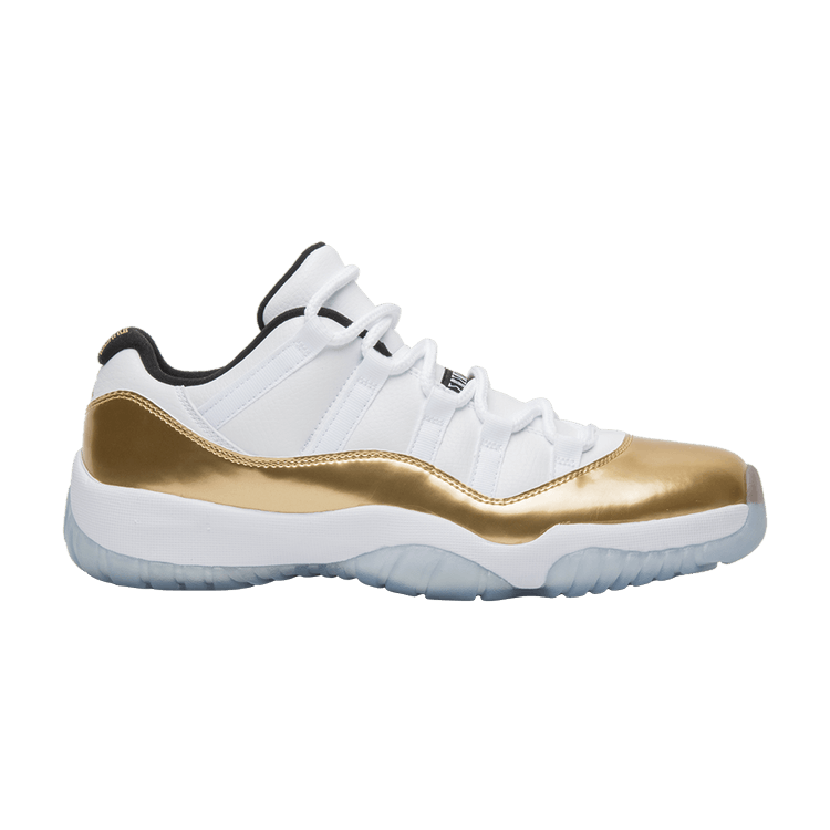 Air Jordan 11 Retro Low 'Closing Ceremony' — White/Metallic Gold/Black