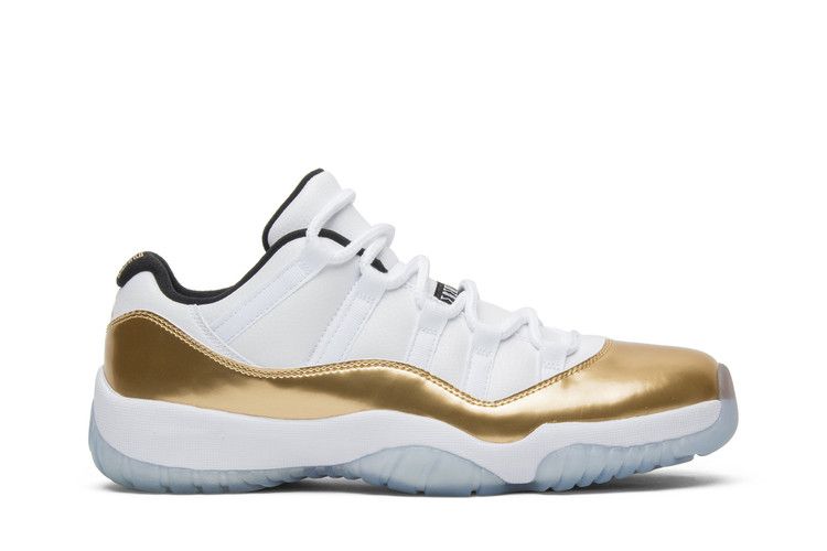 Air Jordan 11 Retro Low 'Closing Ceremony' — White/Metallic Gold/Black
