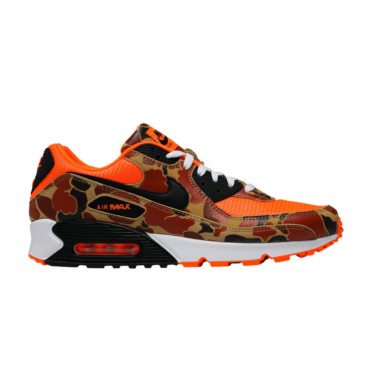 Nike Men's Air Max 90 'Orange Camo' — Total Orange/Black