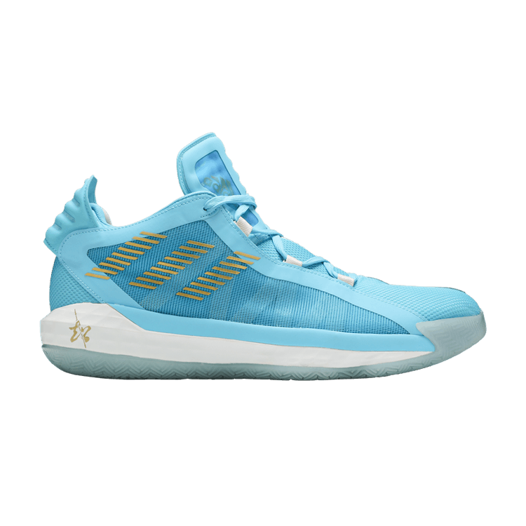 Adidas Dame 6 GCA 'Five Generals' — Bright Cyan/Gold Metallic/Sky Tint